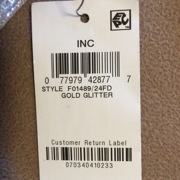 Macy’s INC International Concepts Gold Glitter Bag - Picture 7 of 7